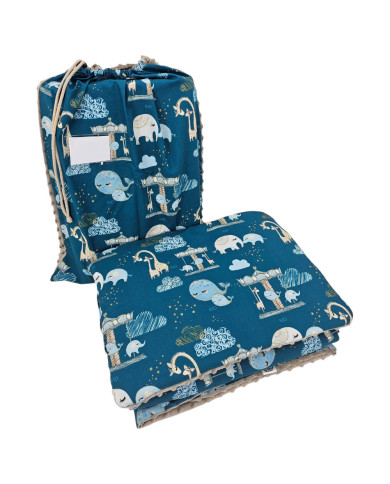 Ensemble de literie pour enfants d'âge préscolaire 100 x 135 cm avec sac LUNA PARK Ensemble de literie pour enfants d'âge préscolaire 100 x 135 cm avec sac LUNA PARK