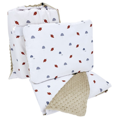 Preschool bedding set 100 x 135 cm with bag MUSHROOMS Preschool bedding set 100 x 135 cm with bag MUSHROOMS