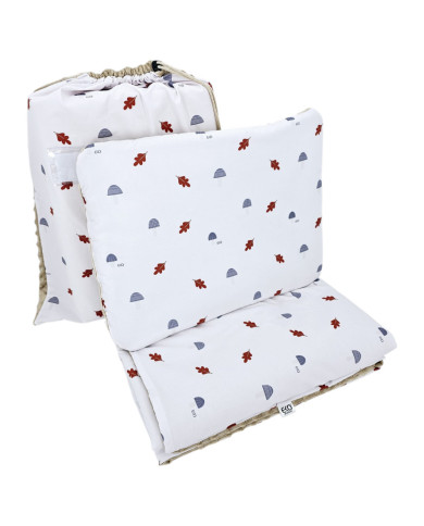 Ensemble de literie pour enfants d'âge préscolaire 100 x 135 cm avec sac MUSHROOMS Ensemble de literie pour enfants d'âge préscolaire 100 x 135 cm avec sac MUSHROOMS