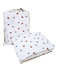 Vorschulbettwäsche Set 100 x 135 cm mit Tasche MUSHROOMS Vorschulbettwäsche Set 100 x 135 cm mit Tasche MUSHROOMS