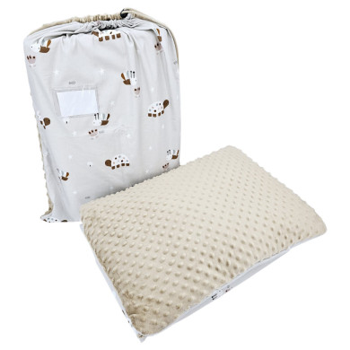 Posteljina za predškolce s bež cvijećem 100 x 135 cm s vrećicom za posteljinu BEES Posteljina za predškolce s bež cvijećem 100 x 135 cm s vrećicom za posteljinu BEES