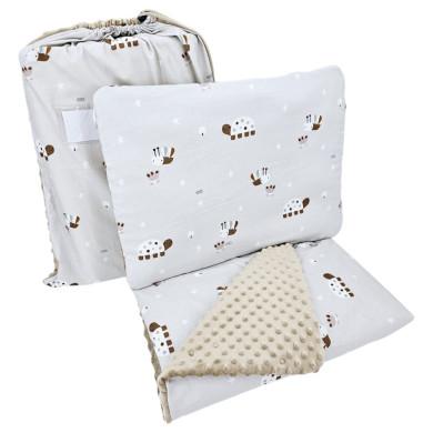 Súprava posteľnej bielizne do škôlky 100 x 135 cm s vreckom BEES Súprava posteľnej bielizne do škôlky 100 x 135 cm s vreckom BEES