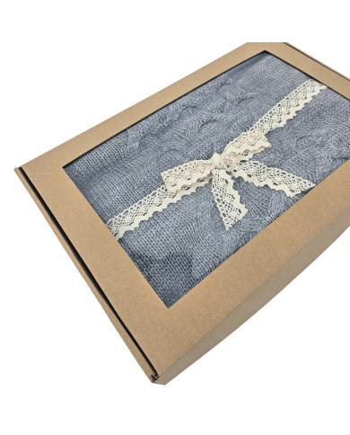 Knitted Wool blanket 150x200 cm - AREZZO POPIEL