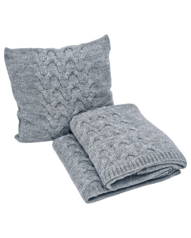 Knitted Wool blanket 150x200 cm - AREZZO POPIEL