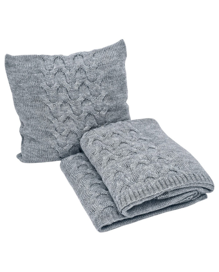 Knitted Wool blanket 150x200 cm - AREZZO POPIEL