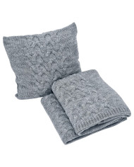 Pleteno Vunena deka 150x200 cm – AREZZO POPIEL