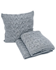 Knitted Wool blanket 150x200 cm - AREZZO POPIEL