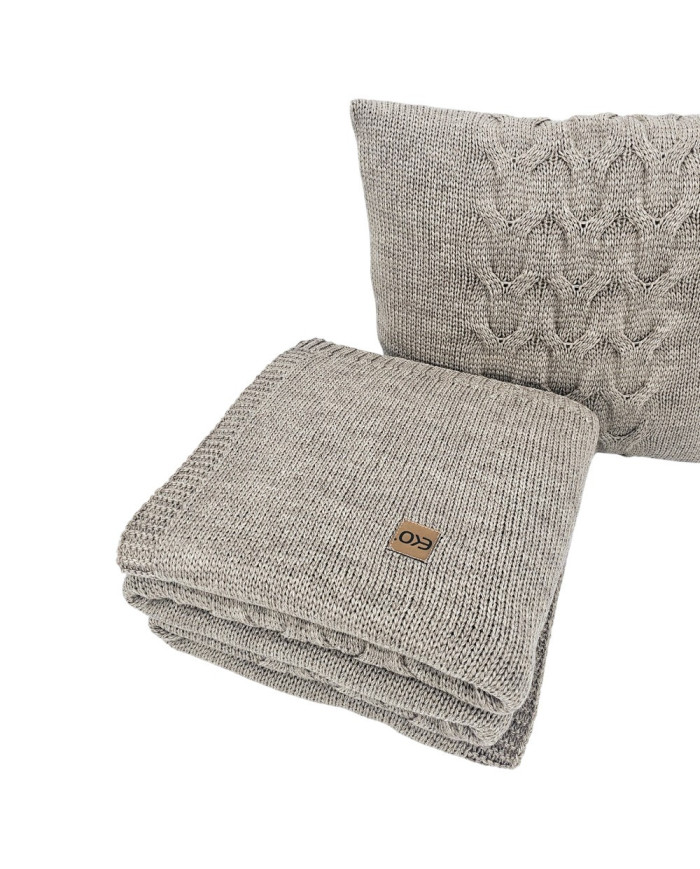 Kötött Wolltakaró 150x200 cm - AREZZO TAUPE