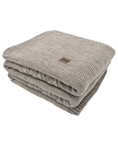 Pleteno Vunena deka 150x200 cm – AREZZO TAUPE Pleteno Vunena deka 150x200 cm – AREZZO TAUPE