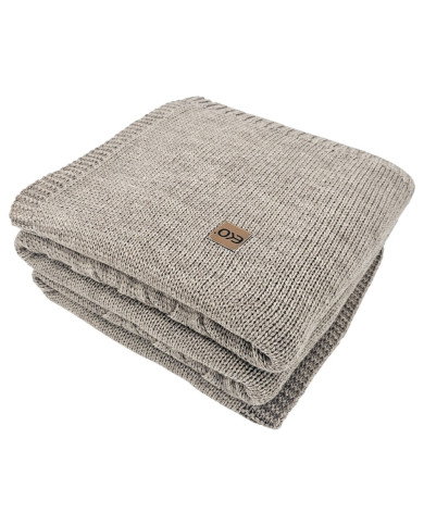 Pleteno Vunena deka 150x200 cm – AREZZO TAUPE Pleteno Vunena deka 150x200 cm – AREZZO TAUPE