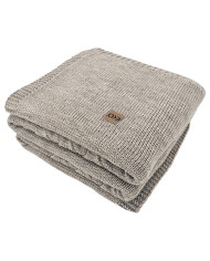 Knitted Wool blanket 150x200 cm - AREZZO TAUPE