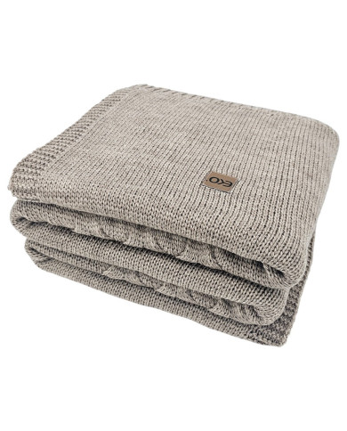 Pleteno Vunena deka 150x200 cm – AREZZO TAUPE Pleteno Vunena deka 150x200 cm – AREZZO TAUPE