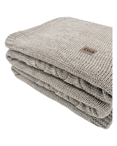 Pleteno Vunena deka 150x200 cm – AREZZO TAUPE Pleteno Vunena deka 150x200 cm – AREZZO TAUPE