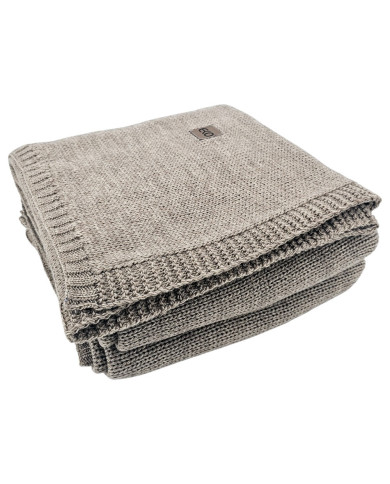 Pleteno Vunena deka 150x200 cm – AREZZO TAUPE Pleteno Vunena deka 150x200 cm – AREZZO TAUPE