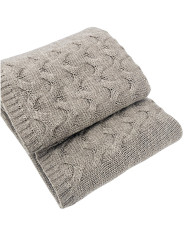 вязаный Шерстяное покрывало 150х200 см - AREZZO TAUPE