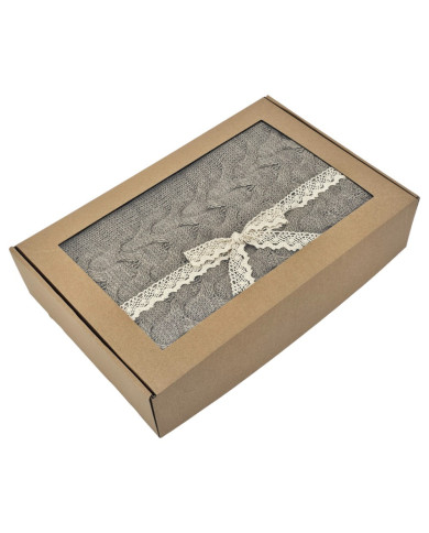 Pleteno Vunena deka 150x200 cm – AREZZO TAUPE Pleteno Vunena deka 150x200 cm – AREZZO TAUPE