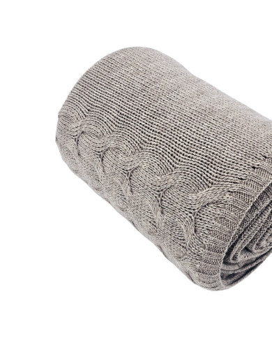 Tricoté  La couverture en laine 150x200 cm - AREZZO TAUPE Tricoté  La couverture en laine 150x200 cm - AREZZO TAUPE