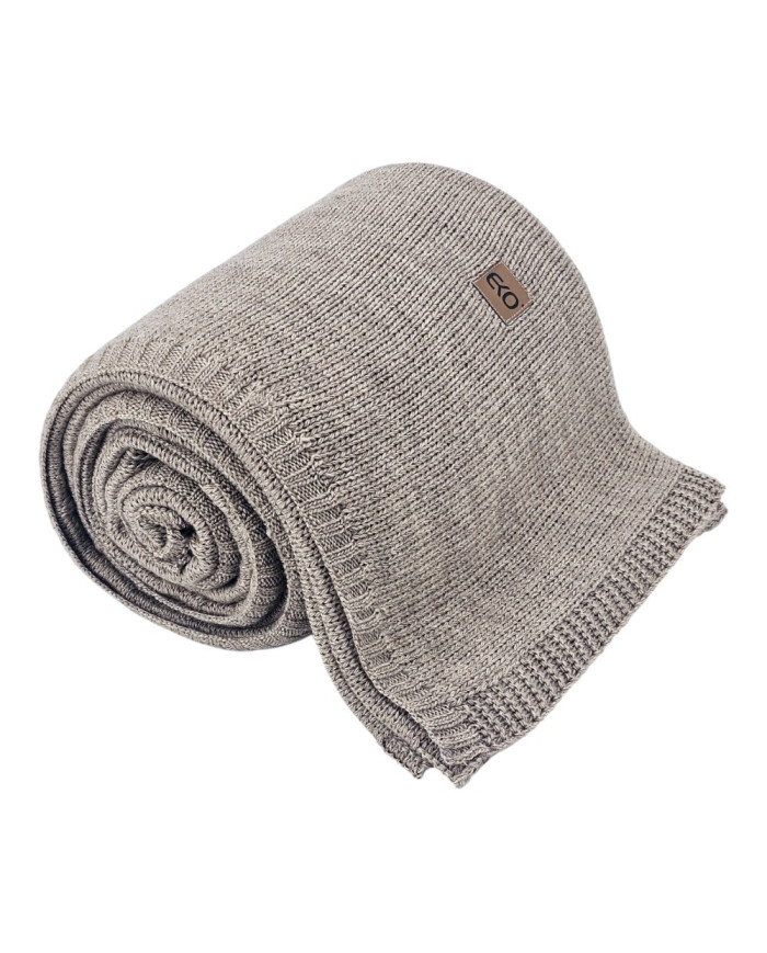 Tricoté  La couverture en laine 150x200 cm - AREZZO TAUPE
