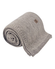 Knitted Wool blanket 150x200 cm - AREZZO TAUPE