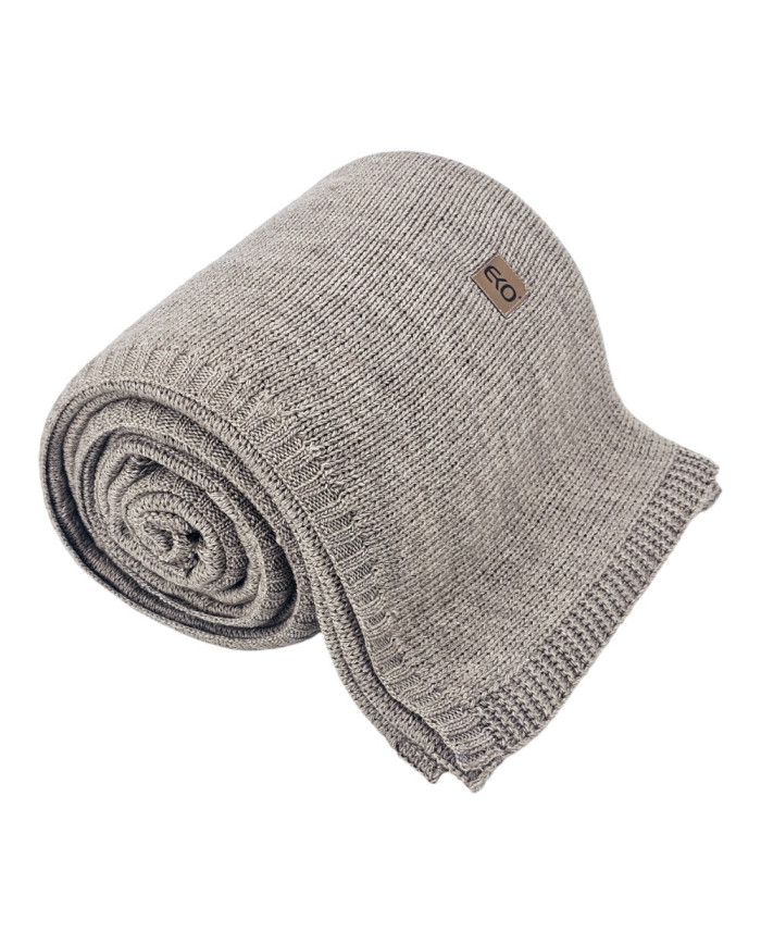 Knitted Wool blanket 150x200 cm - AREZZO TAUPE