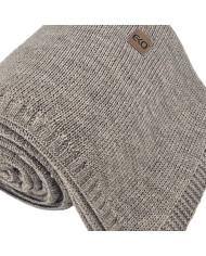 Pleteno Vunena deka 150x200 cm – AREZZO TAUPE