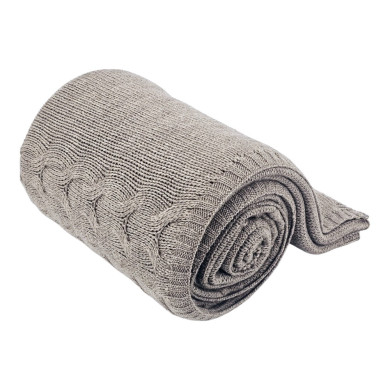 Pleteno Vunena deka 150x200 cm – AREZZO TAUPE Pleteno Vunena deka 150x200 cm – AREZZO TAUPE