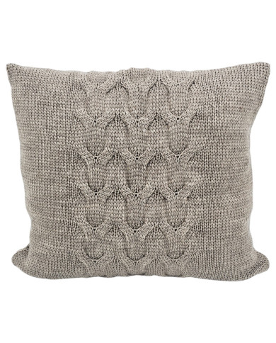 Poszewka dzianinowa na poduszkę z wełną 45x45 cm – AREZZO TAUPE Poszewka dzianinowa na poduszkę z wełną 45x45 cm – AREZZO TAUPE