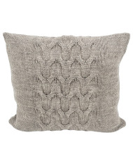 Knitted Wool cushion cover 45x45 cm - AREZZO TAUPE