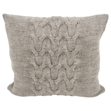 Pletené Vlnený poťah na vankúš 45x45 cm - AREZZO TAUPE Pletené Vlnený poťah na vankúš 45x45 cm - AREZZO TAUPE