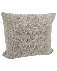 Knitted Wool cushion cover 45x45 cm - AREZZO TAUPE