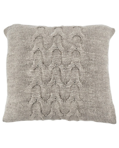 Poszewka dzianinowa na poduszkę z wełną 45x45 cm – AREZZO TAUPE Poszewka dzianinowa na poduszkę z wełną 45x45 cm – AREZZO TAUPE