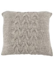 Knitted Wool cushion cover 45x45 cm - AREZZO TAUPE
