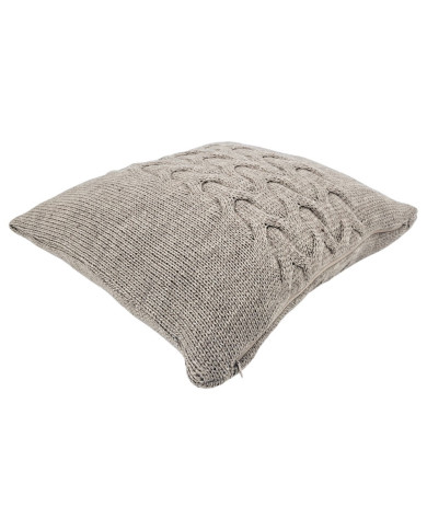 Poszewka dzianinowa na poduszkę z wełną 45x45 cm – AREZZO TAUPE Poszewka dzianinowa na poduszkę z wełną 45x45 cm – AREZZO TAUPE