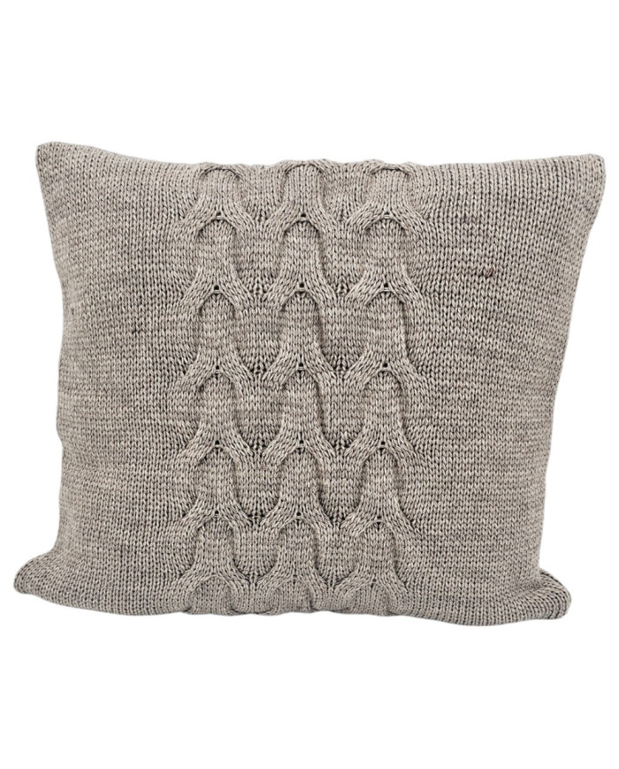 вязаный Шерстяной чехол для подушки 45х45 см - AREZZO TAUPE