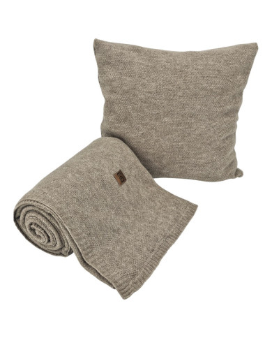 Couverture tricotée 150x200 cm - MILANO TAUPE Couverture tricotée 150x200 cm - MILANO TAUPE