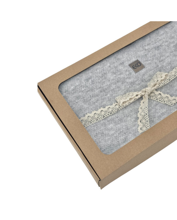 Knitted blanket 150x200 cm - MILANO PERŁOWY