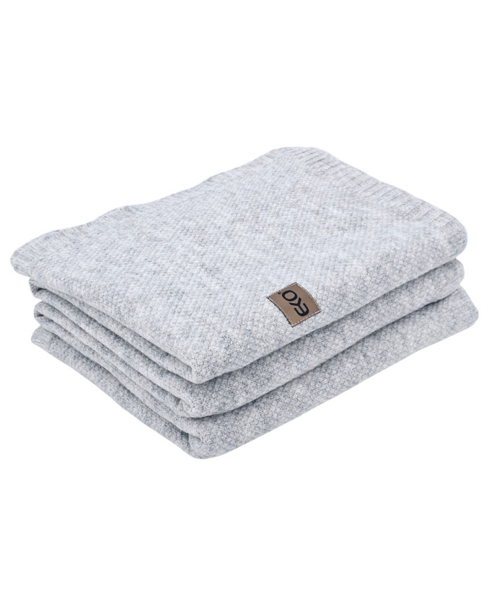 Koc dzianinowy 150x200 cm – MILANO PERŁOWY