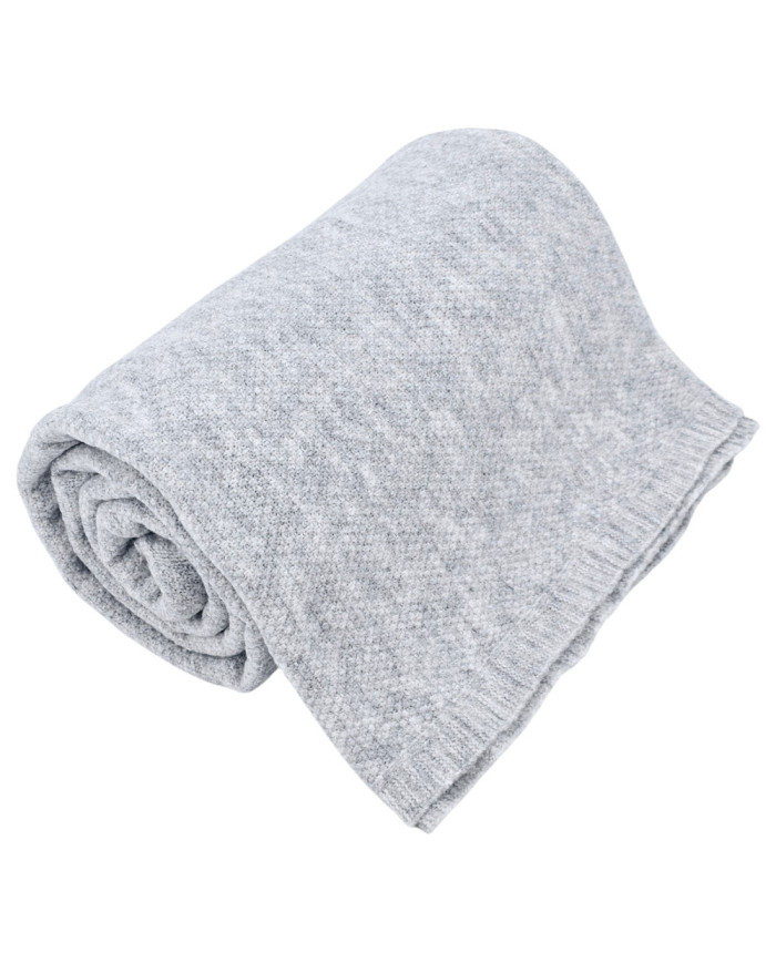 Knitted blanket 150x200 cm - MILANO PERŁOWY