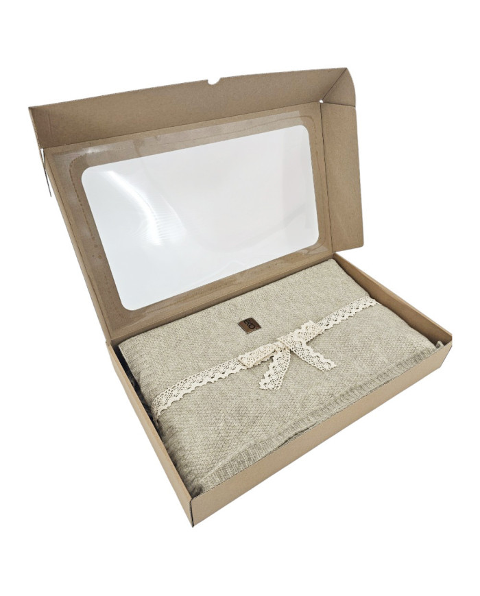 Knitted blanket 150x200 cm - MILANO LATTE