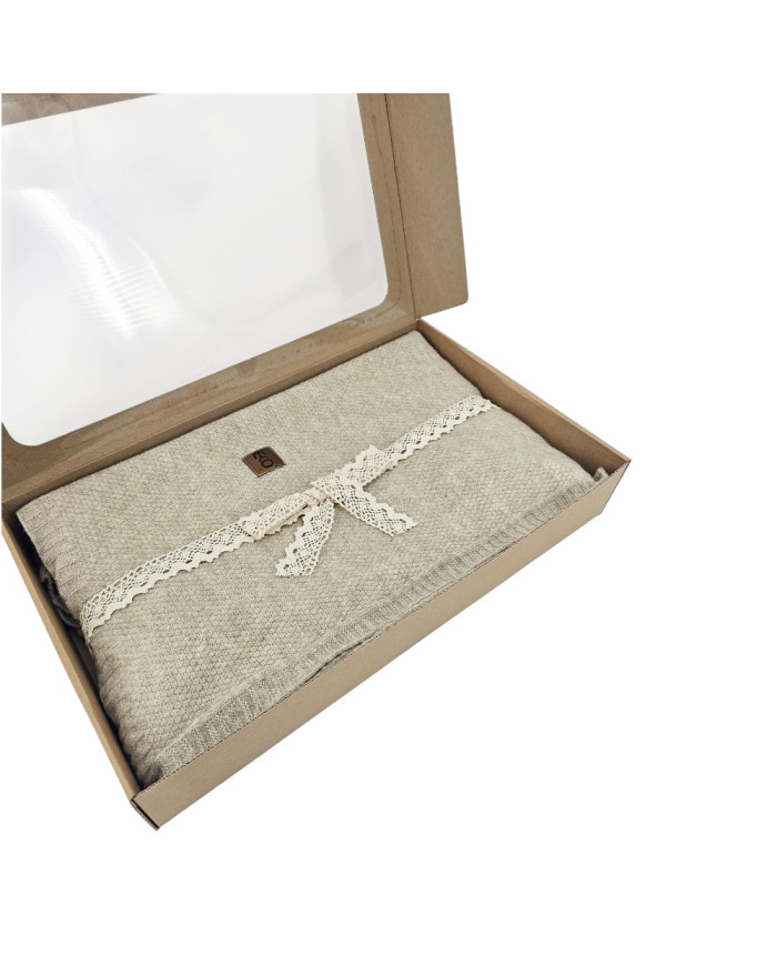 Strickdecke 150x200 cm - MILANO LATTE