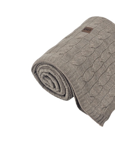 Knitted blanket 150x200cm - VERONA TAUPE