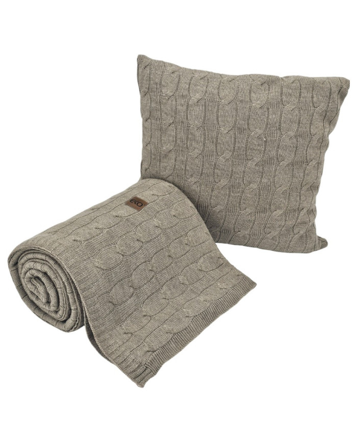 Strickdecke 150x200cm - VERONA TAUPE