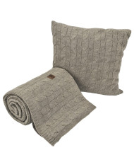 Pletena deka 150x200cm - VERONA TAUPE