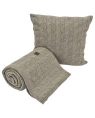 Knitted blanket 150x200cm - VERONA TAUPE