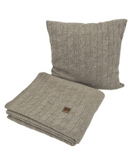 Strickdecke 150x200cm - VERONA TAUPE