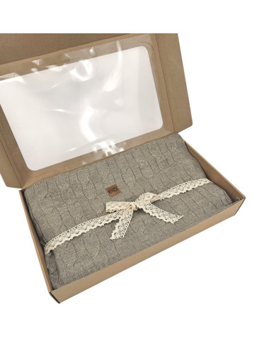 Koc dzianinowy 150x200 cm – VERONA TAUPE Koc dzianinowy 150x200 cm – VERONA TAUPE