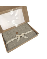 Strickdecke 150x200cm - VERONA TAUPE