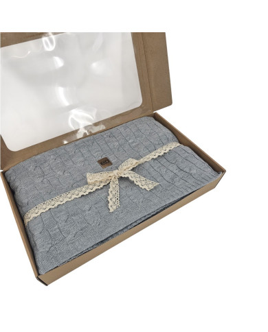 Knitted blanket 150x200cm - VERONA POPIEL