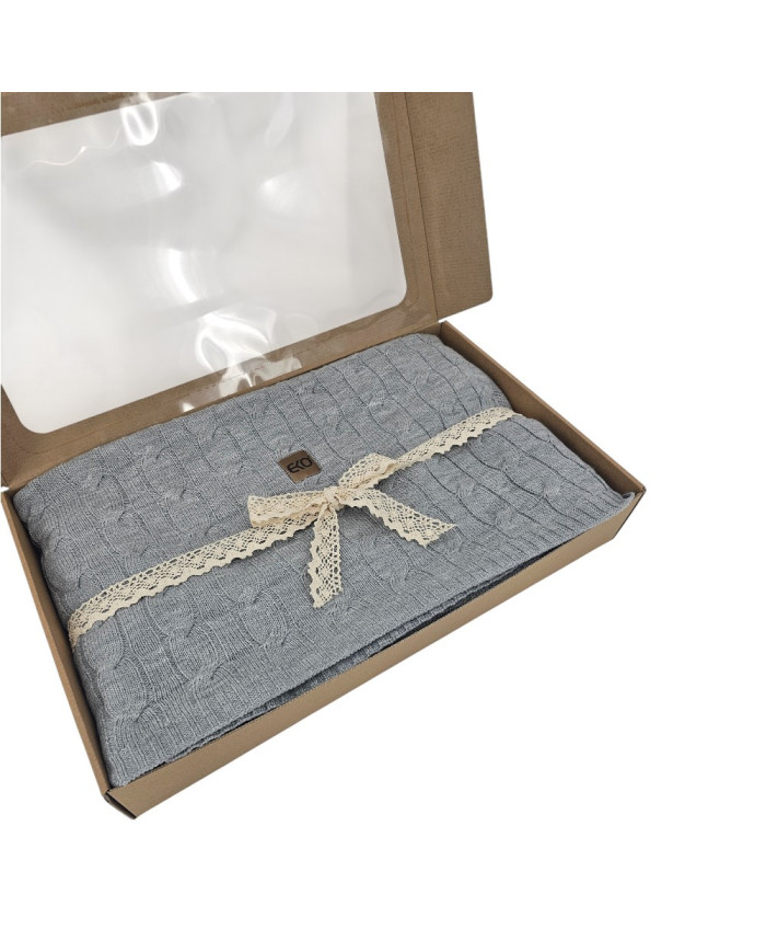 Knitted blanket 150x200cm - VERONA POPIEL
