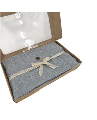 Knitted blanket 150x200cm - VERONA POPIEL